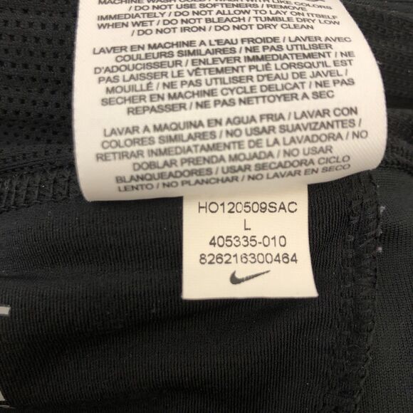 Nike Pants Womens Large Black Dri-FIT Running Leggings Zip Ankle Compression - Picture 9 of 16